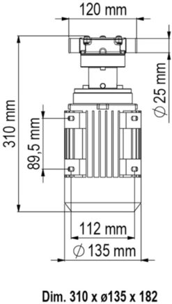 Marco UP1/AC 220V 50 Hz Pump rubber impeller 7.9 gpm - 30 l/min 7