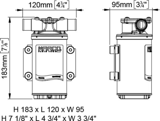 Marco UP1-B pump drawing