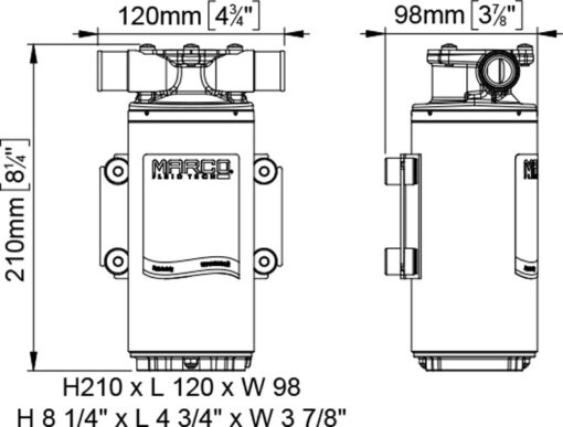 Marco UP1-M pump drawing