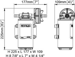 PWM-Ready Marco UP10-XC Heavy duty pump 4.8 gpm - 18 l/min - AISI 316 L (24 Volt) 1