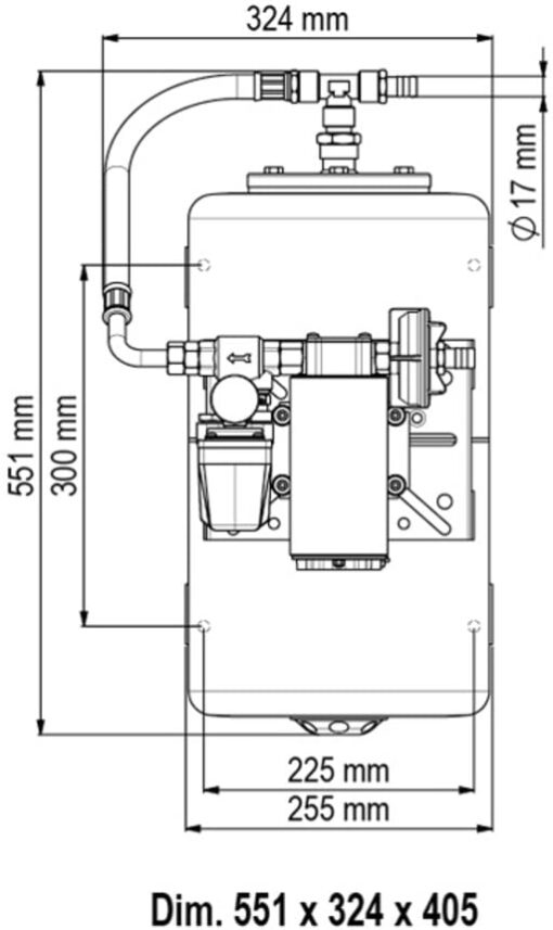 Marco UP12/A-V20 Water pressure system + 20 l tank (24 Volt) 4