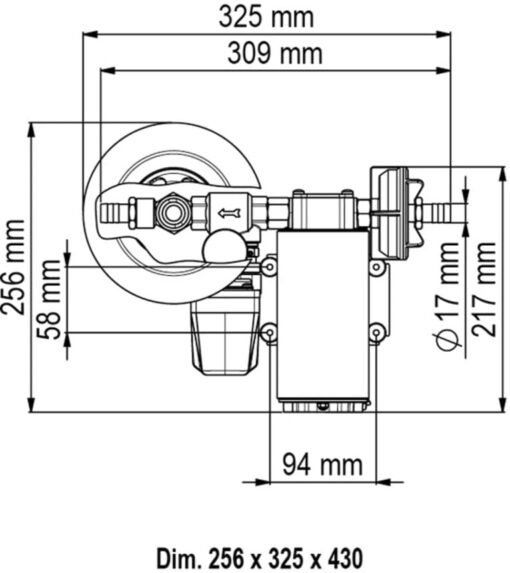 Marco DP9 Deck washing pump kit 4 bar - 58 psi (24 Volt) 4