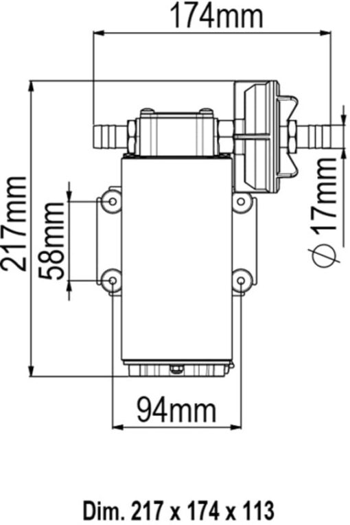 Marco UP12-P PTFE Gear pump 9.5 gpm - 36 l/min (12 Volt) 6