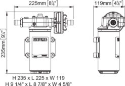 PWM-Ready Marco UP14-P PEEK Gear pump 12.2 gpm - 46 l/min (24 Volt) 1