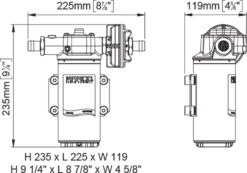 Marco UP14 Bronze gear pump 12.2 gpm - 46 l/min (12 Volt) 9