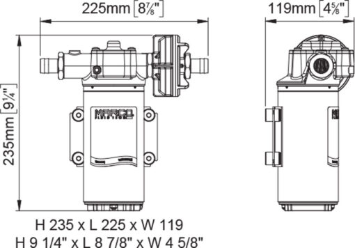 Marco UP14 Bronze gear pump 12.2 gpm - 46 l/min (12 Volt) 4