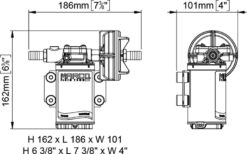 PWM-Ready Marco UP3-PV PEEK Gear pump with check valve 4 gpm - 15 l/min (12 Volt) 1