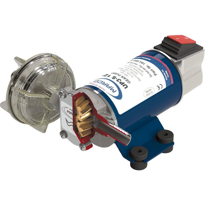 Marco UP3-S Gear pump 4 gpm - l/min with on/off switch (12 Volt) | Marco Pumps