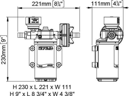 Marco UP6/E-BR pump draw