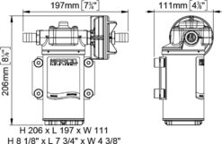 PWM-Ready Marco UP6-P PEEK Gear pump 6.9 gpm - 26 l/min (12 Volt) 1