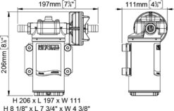 PWM-Ready Marco UP6 Bronze gear pump 6.9 gpm - 26 l/min (12 Volt) 1