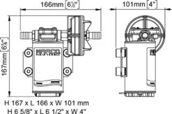 Marco UP8-XC Heavy duty gear pump 2.6 gpm - 10 l/min, AISI 316 (12 Volt) 7