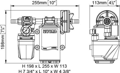 Marco UP9/A pump drawing