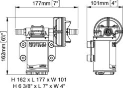 PWM-Ready Marco UPX Gear pump 4 gpm - 15 l/min - s.s. AISI 316 L (12 Volt) 1