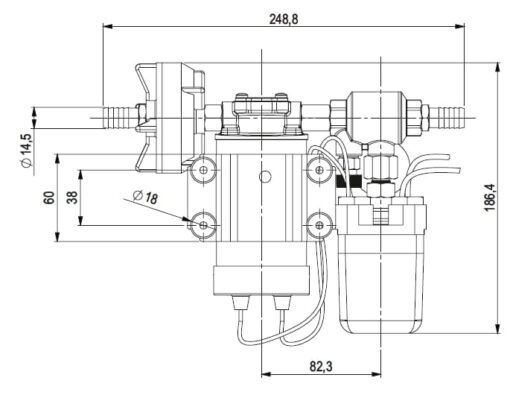 Marco DP3 Deck washing pump kit 3 bar - 43.5 psi (12 Volt) 4