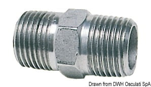 SS double pipe nipple 3/8“ 3