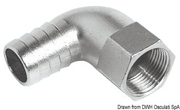 90° Female hose adaptor 1“1/4 x 38 mm 3