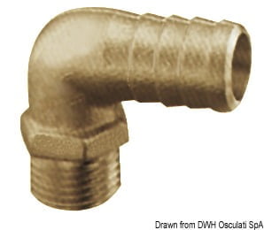 Brass hose adapter 90° 3/4“ 20 mm 3