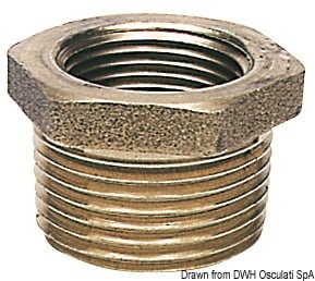 Straight 3-piece connector 3/8“ 3
