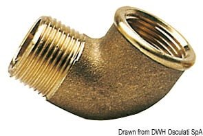 90° brass elbow male/female 1“1/4 3