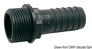 PP male hose adaptor 1“1/4 x 38 mm 3