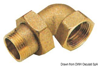 Brass 45° elbow 1“1/4 female/female 3