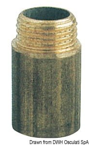 Brass extension male/female 1/2“ x 40 mm 3